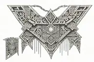 Aztec armor necklace tattoo design idea