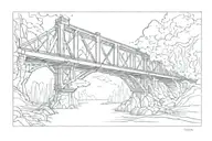 burning bridge tattoo design idea