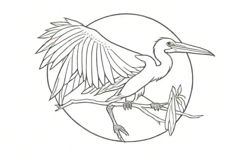 Marabou Stork tattoo design idea
