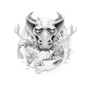 Noah ark and Hunter tattoo design idea