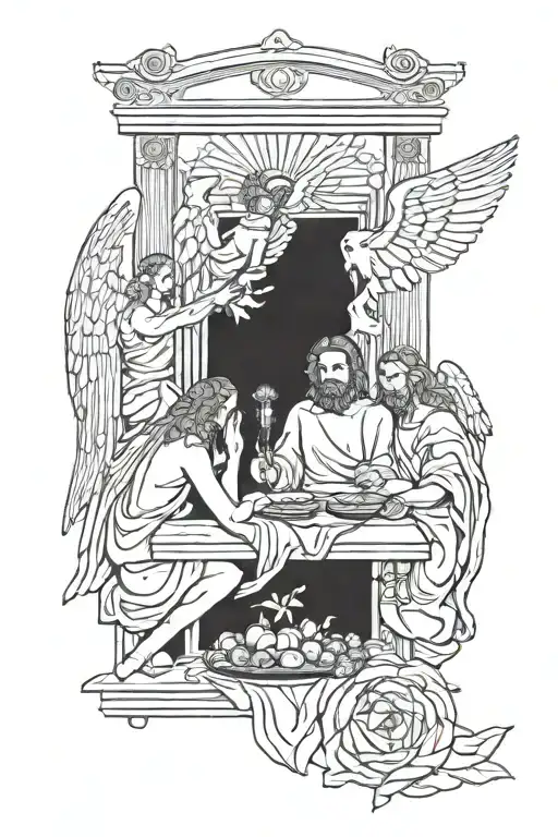 renessance, Lucifer, Angel, the last supper, tattoo tattoo design idea