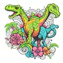 bisexual brachiosaurus tattoo design idea