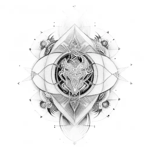 physical andspiritual self tattoo design idea