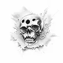 sapper skull death tattoo design idea