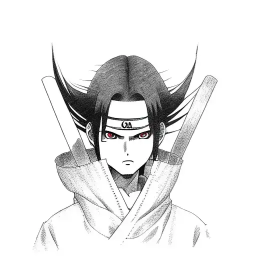 anime Itachi  tattoo design idea