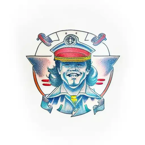 pai, filho, água, tempo tattoo design idea