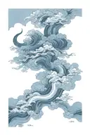 storm clouds tattoo design idea