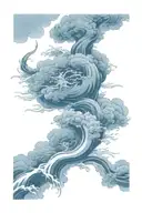 storm clouds tattoo design idea