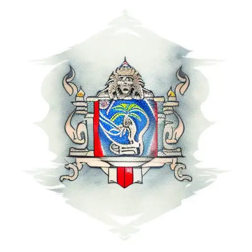 sri lankan flag lion tattoo design idea