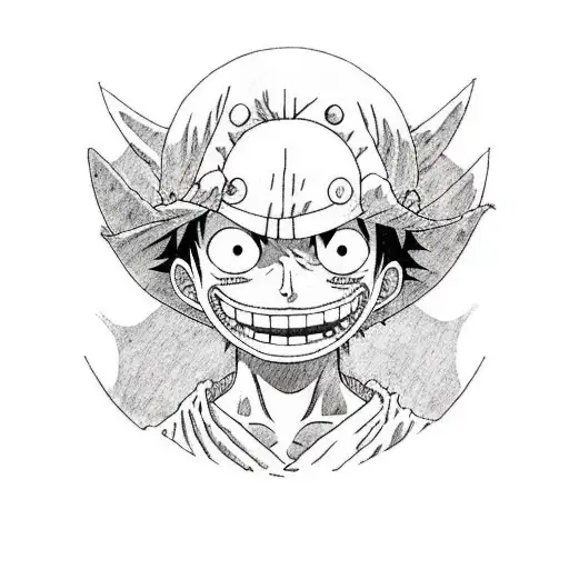luffy one piece tattoo design idea