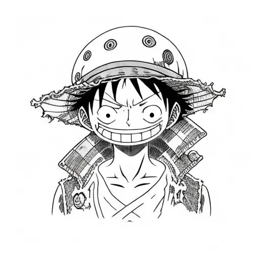 luffy one piece tattoo design idea