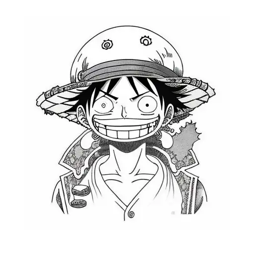 luffy one piece tattoo design idea