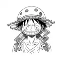 luffy one piece tattoo design idea