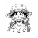 luffy one piece tattoo design idea
