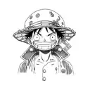 luffy one piece tattoo design idea