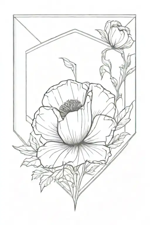 poppy flower marvel shield diamond 80 Tottenham  tattoo design idea
