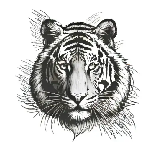 tiger stripes tattoo design idea