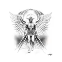 azrael the archangel tattoo design idea