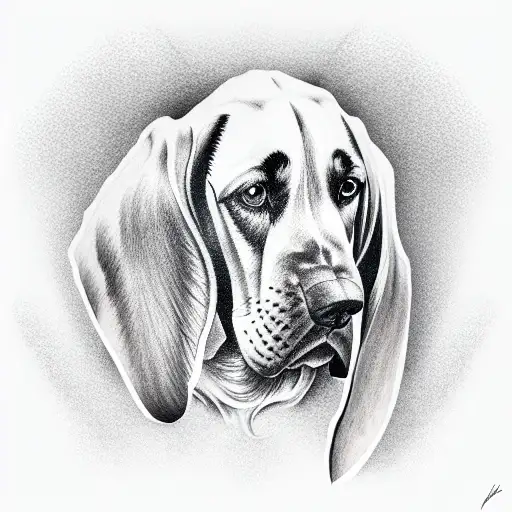 bloodhound tattoo design idea