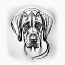 bloodhound tattoo design idea