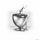 Cracked Chalice tattoo design idea