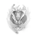 Cracked Chalice tattoo design idea