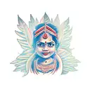 Indian Girl Holding A Broken Chalice tattoo design idea