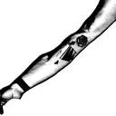 Manchester United forearm loop tattoo design idea