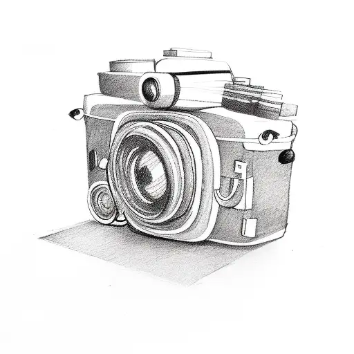 Travel and Camera and Cinema  tattoo design idea