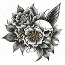 GodSpeed with flowers tattoo design idea