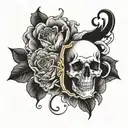 GodSpeed with flowers tattoo design idea