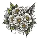 GodSpeed with flowers tattoo design idea