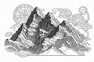 mount everest tattoo design idea