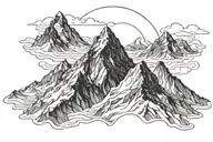 mount everest tattoo design idea
