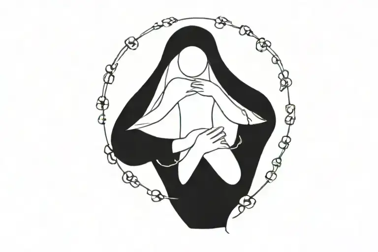 Rosary wrapped tattoo design idea