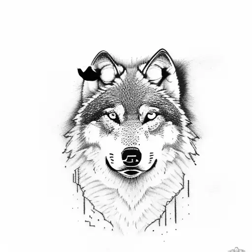 Wolf with ambition tattoo design idea
