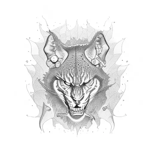 travis scott raging tattoo design idea