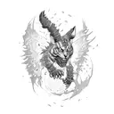 travis scott raging tattoo design idea