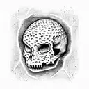 sword in the skull tattoo design idea