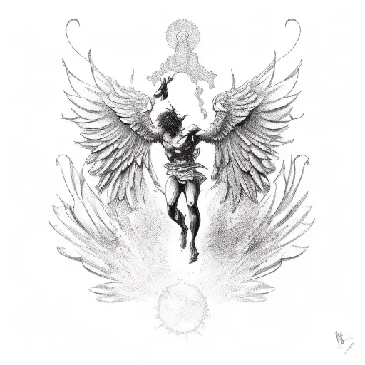 icarus tattoo design idea