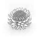 a geisha and japanese chrysanthemum  tattoo design idea