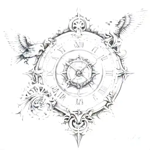 chronos tattoo design idea