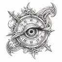 chronos tattoo design idea