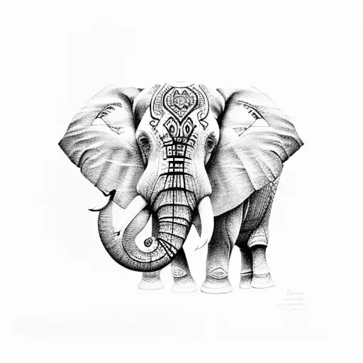 Elephant tattoo design idea