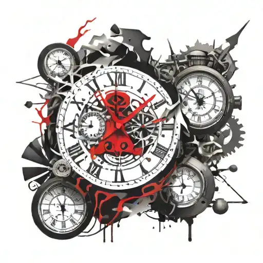 two mythology clocks for men forearm tattoo design idea