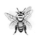 cute bee tattoo design idea