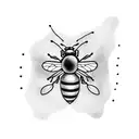 cute bee tattoo design idea