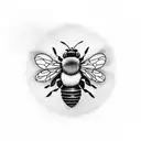 cute bee tattoo design idea