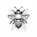cute bee tattoo design idea