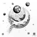 Fire Water Earth Air Elements tattoo design idea